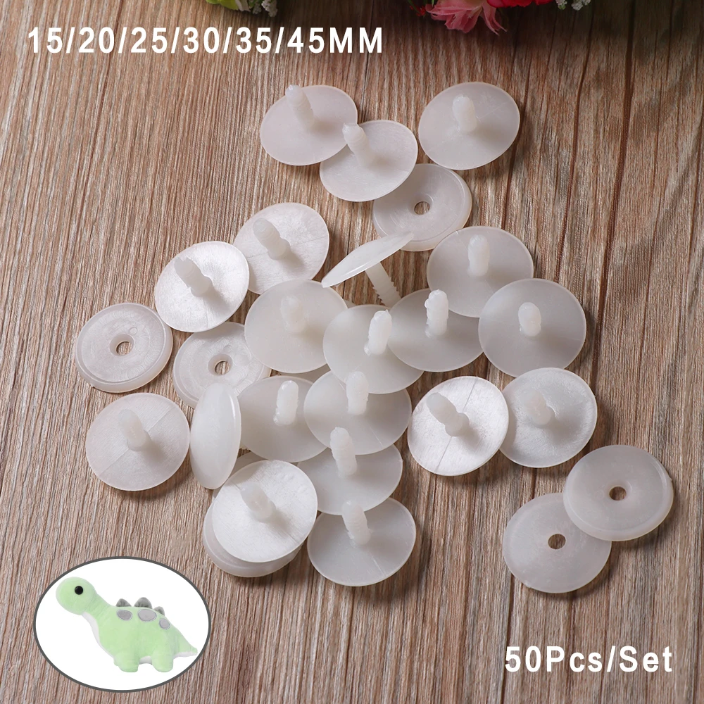 50sets 15/20/25/30/35/45mm White Plastic DIY Doll Joints Teddy Bear Making Crafts Kids Toy Dolls Accessories For Child Toys