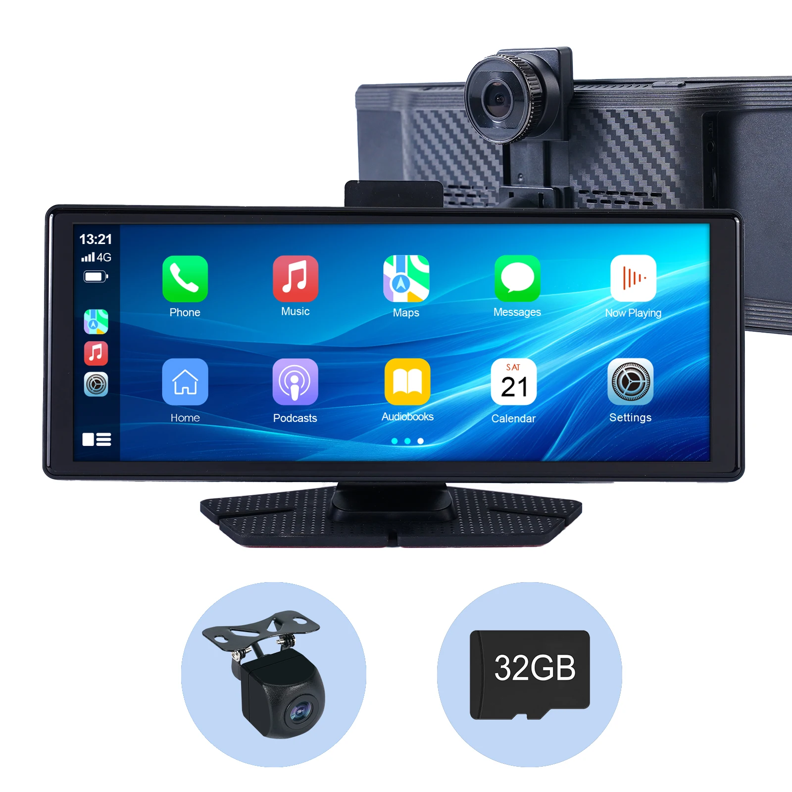 

Portable Carplay for Car Screen Wireless 10.26 Carplay Screen Touch Screen With Driving Recorder Camera with Carplay Android