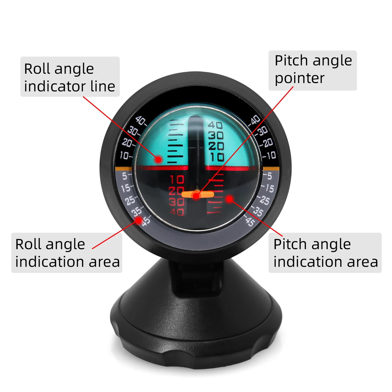 Car Angle Slope Meter Small Angle Slope Level Meter Finder Tool Gradient Balancer Auto Outdoor Measure Tool Vehicle Compass