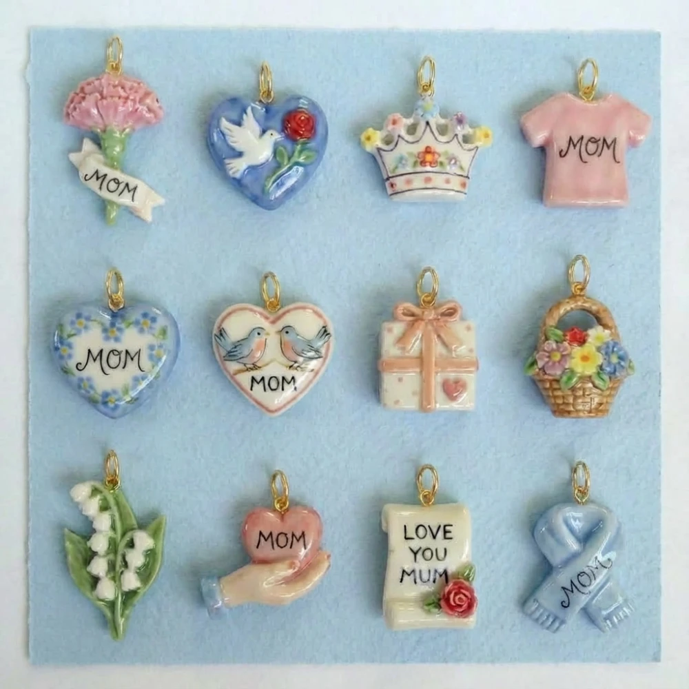 Niedliche neue Dopamin-Serie: Handgefertigtes Liebesgeschenk, Taube, DIY-Anhänger, Charms für Schmuckherstellung – Detail 3