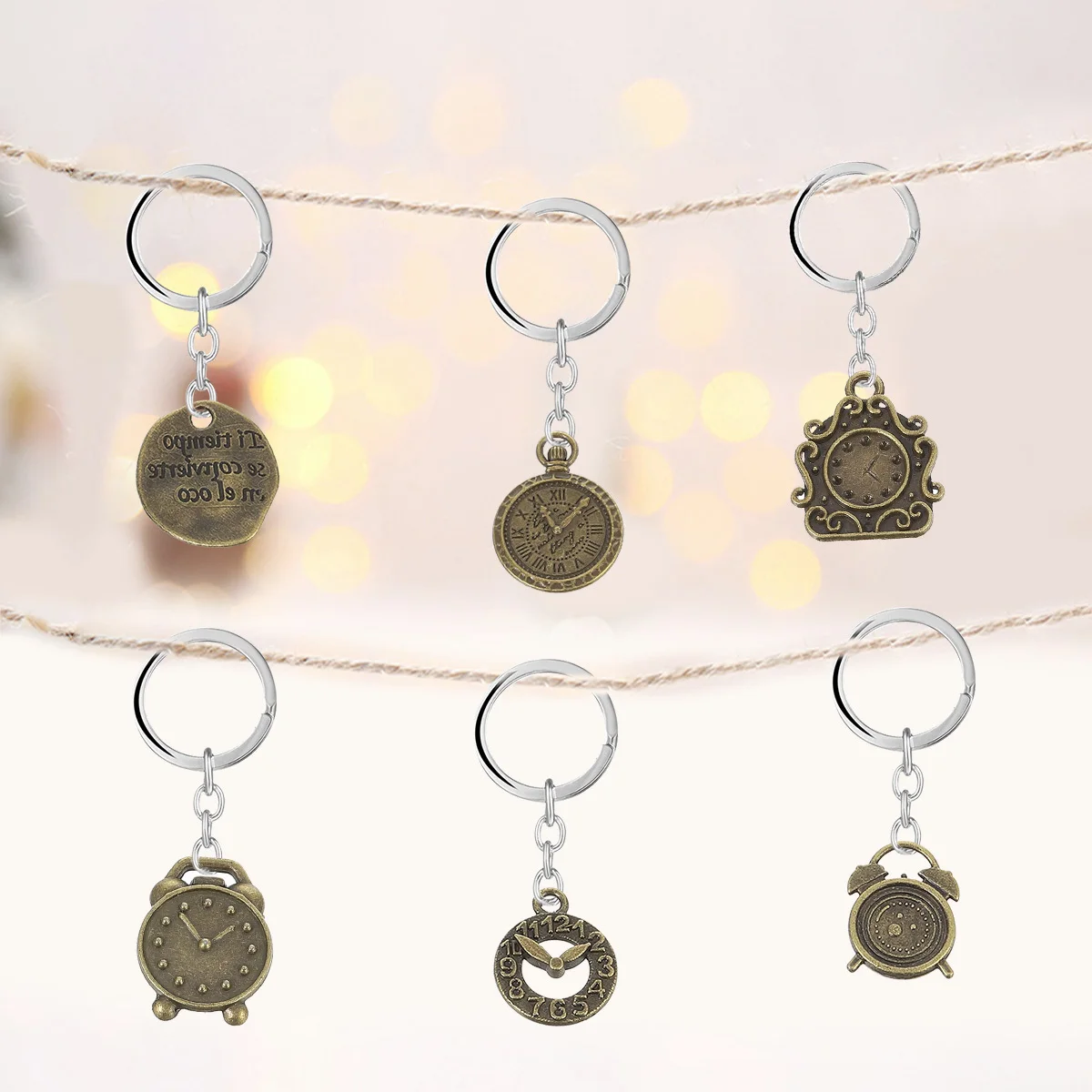 

40Pcs Clock Pendant Charms Alloy Vintage Bronze DIY Jewelry Making Accessories Fashion Metal Alloy Charms for Costume Cosplay