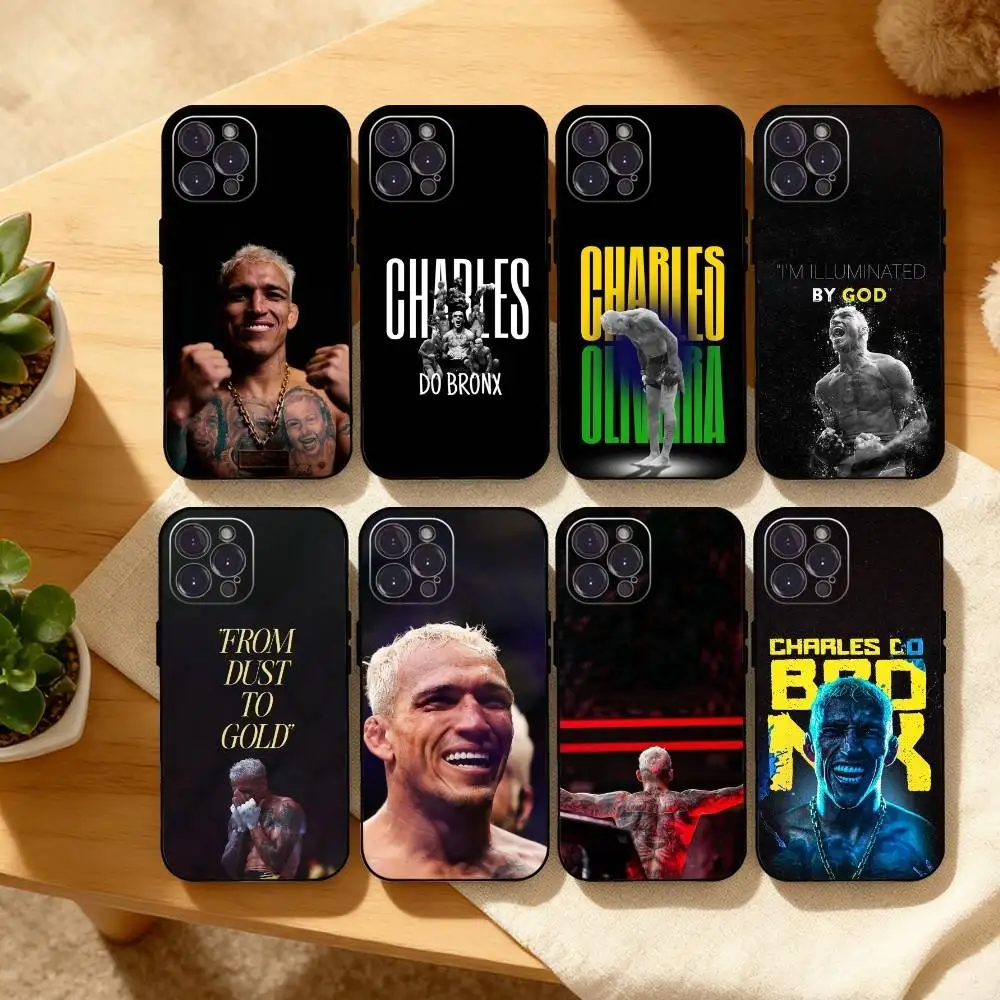 

F-Fighter C-Charles Oliveira Do Bronx Phone Case For iPhone17,16,15,14,13,12,Plus,Pro Max, 5G Others Soft Black Cover