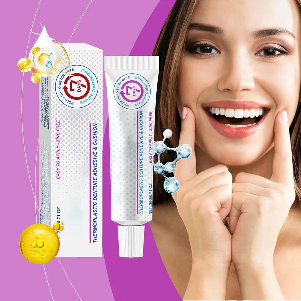 20g/28g Seamless Fit Thermoplastic Denture Adhesive Comfortable Oral Health Care Long Lasting Reusable Denture Care