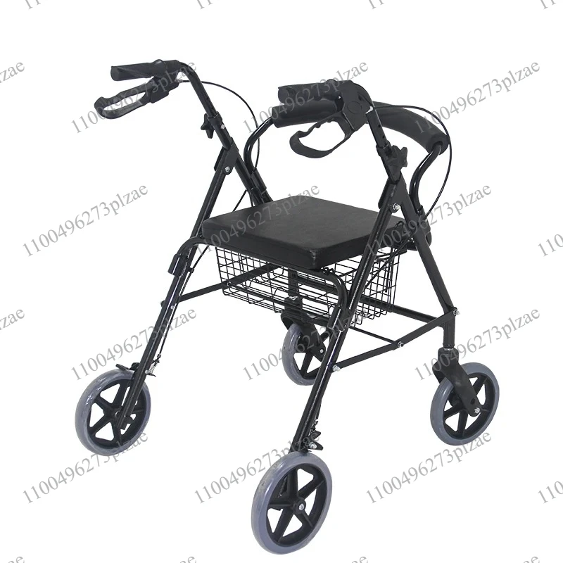 Stable Four Wheel Folding Frame Lightweight Portable Daily Auxiliary Moving Equipment