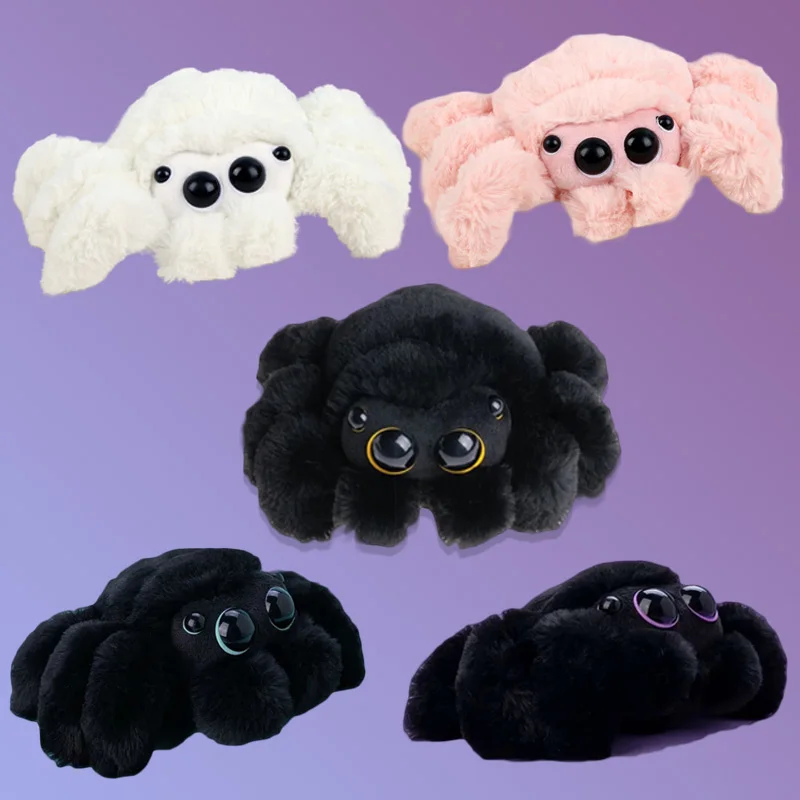 Cute Spider Lucas Plush Toy Halloween Atmosphere Decoration Soft Skin-friendly Fluffy Insect Figurine Festival Gift For Children