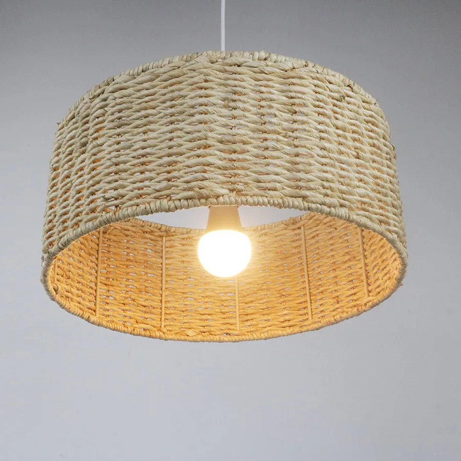 Natural Wood Rattan Ceiling Light - Sustainable Handcrafted Forest-Style Fixture for Dining Room & Kitchen