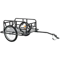 Opvouwbare Cargo Fiets Trailer Outdoor Cycling Achterzijde Gemonteerd Vracht Vrachtwagen Emmer Enkel Voertuig Trekgereedschap Voertuig