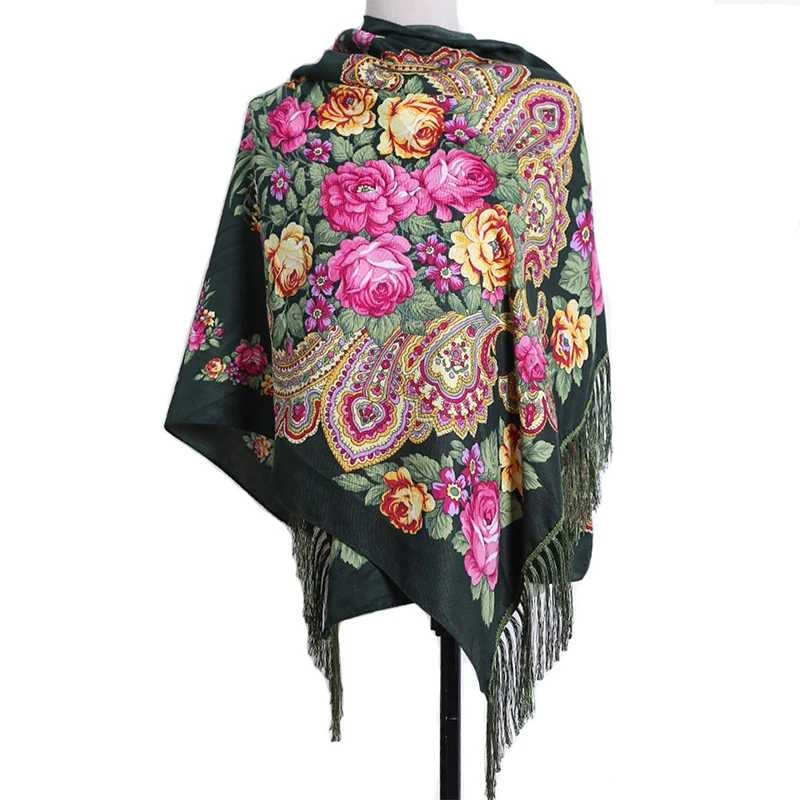 2024 Print Shawls Female Designer Women Winter Scarf Pashmina Flower Bufandas Foulard Warm Hijab Wraps Travel Stoles