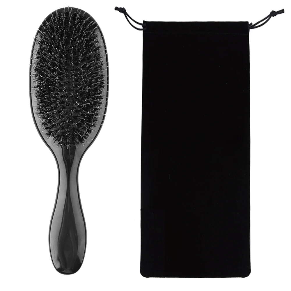 Arlany escova de cabelo de cerdas de javali, pente de massagem, ferramenta de estilo de cabelo, acessórios de salão de beleza, ferramenta de extensão de cabelo de cabeleireiro