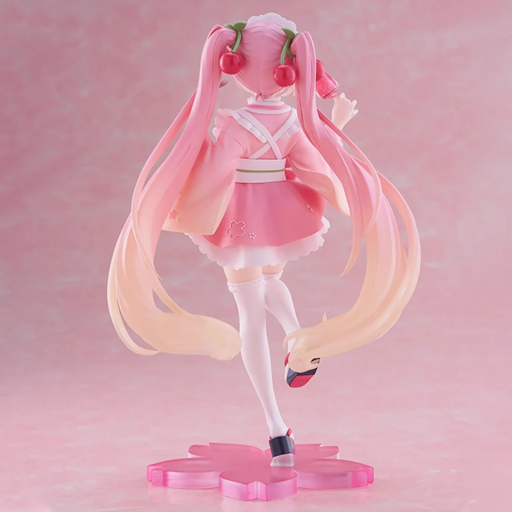 In Stock Original TAITO Sakura Hatsune Miku Maid PVC Anime Figures Action Figure Model Toys Collectibles Gifts