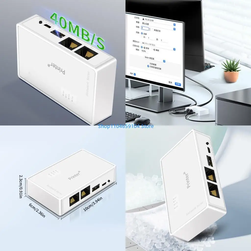 

Office Networking Print Server Sharing Computer Sharing USB Printer Server Wireless Networking Device RJ45 USB Printer