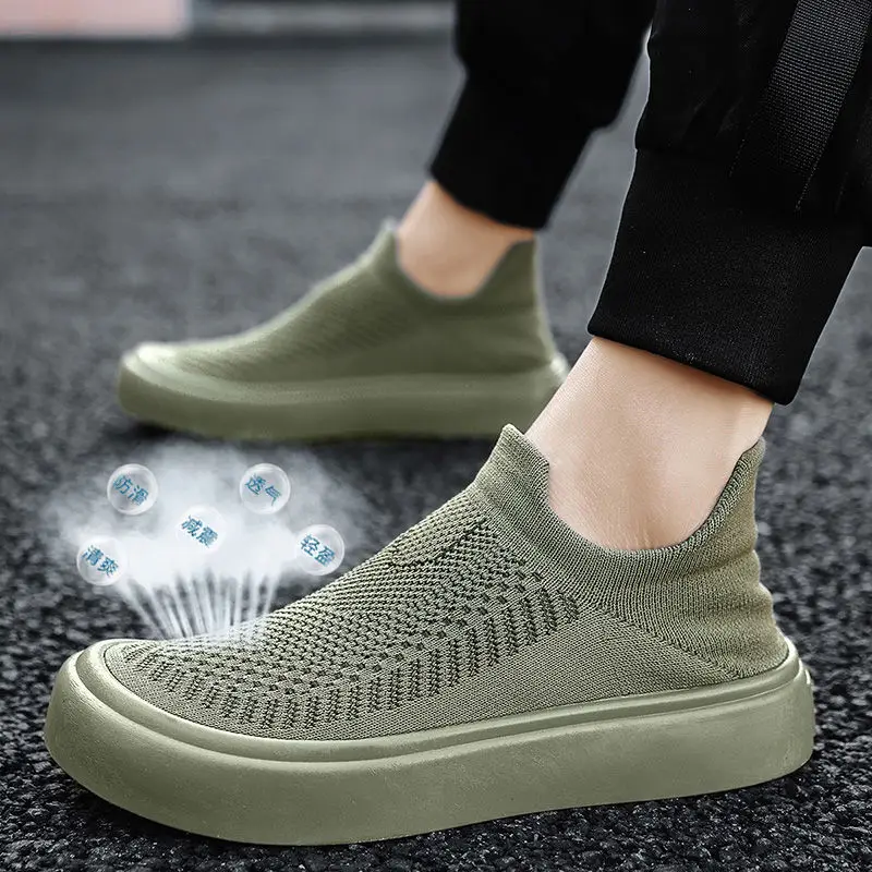

Lorilury Men Shoes Summer Breathable Mesh Loafers Male's Flat Tenis Sneakers Man Outdoor Casual Sport Sneaker Shoes