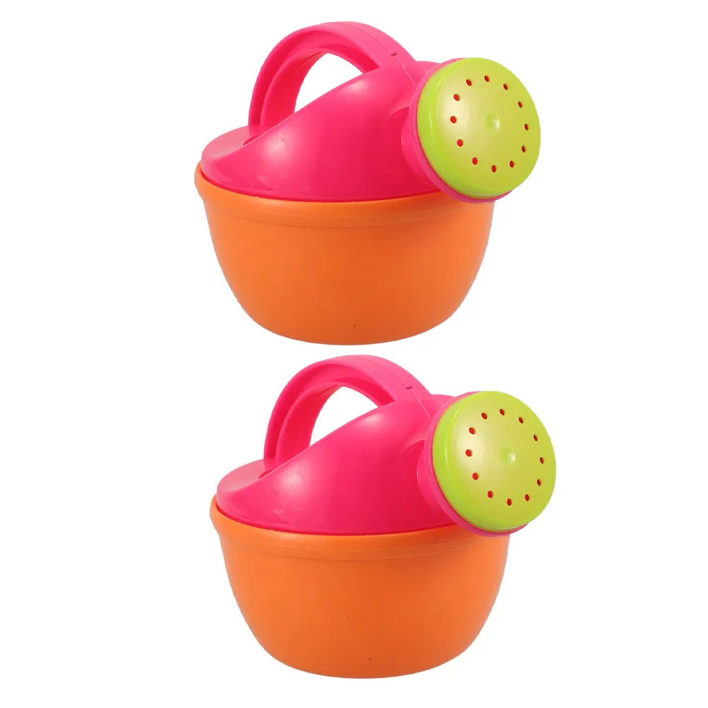 2Pcs Kids Watering Can Bath Play Outdoor Water Sprayer Plastic Handheld Sand Garden Pot for Children Beach Play