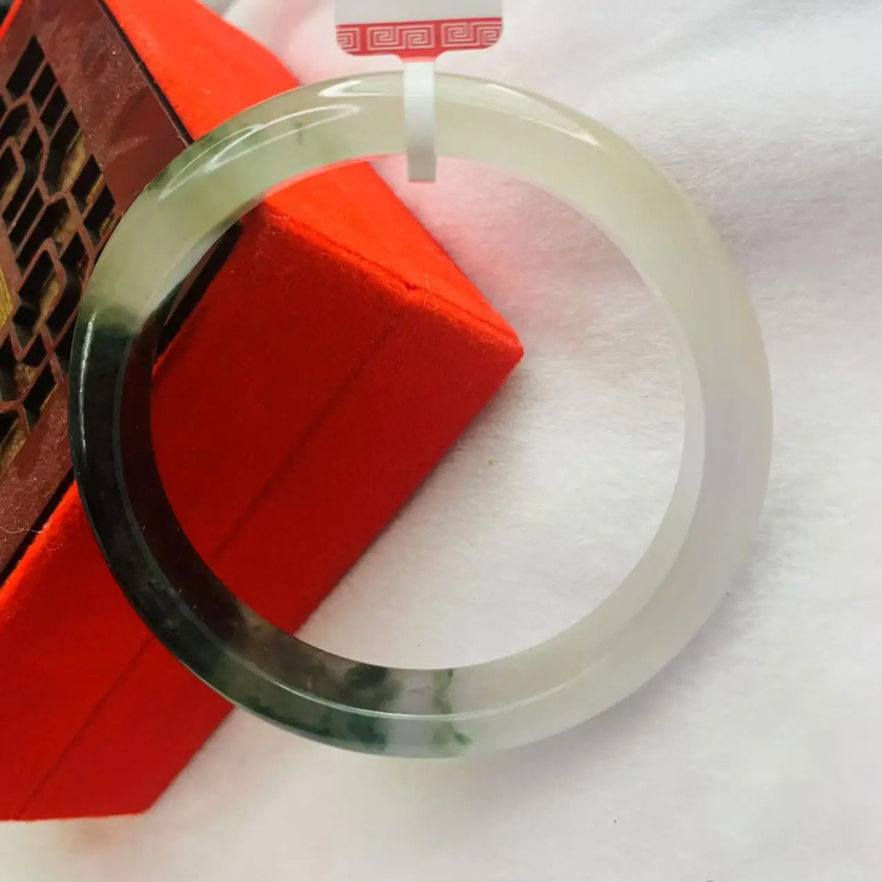 

One Object, One Picture, Zhe Ru Jewelry, Natural Myanmar Jade, 56mm Bracelet