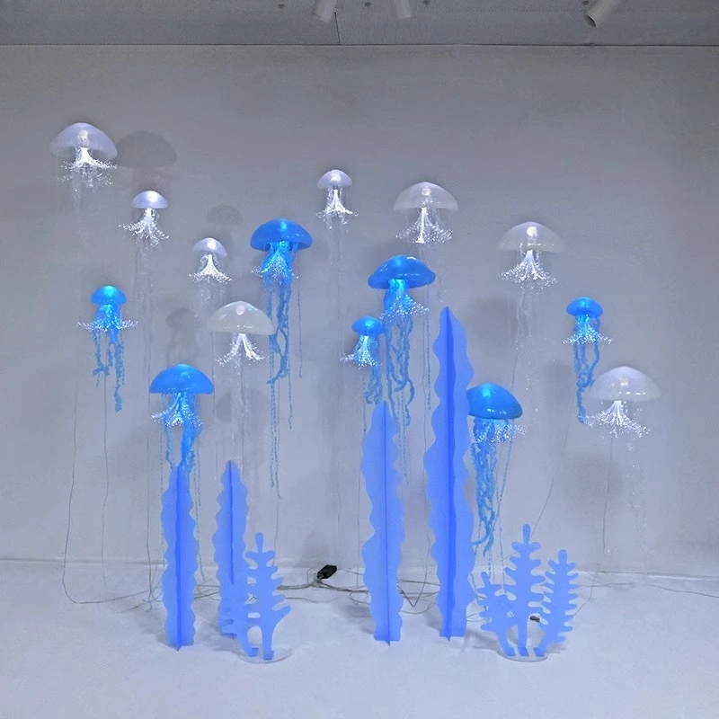 

OM decoration, luminous jellyfish marine decoration props, shop window activity atrium scene arrangement beautiful ornaments