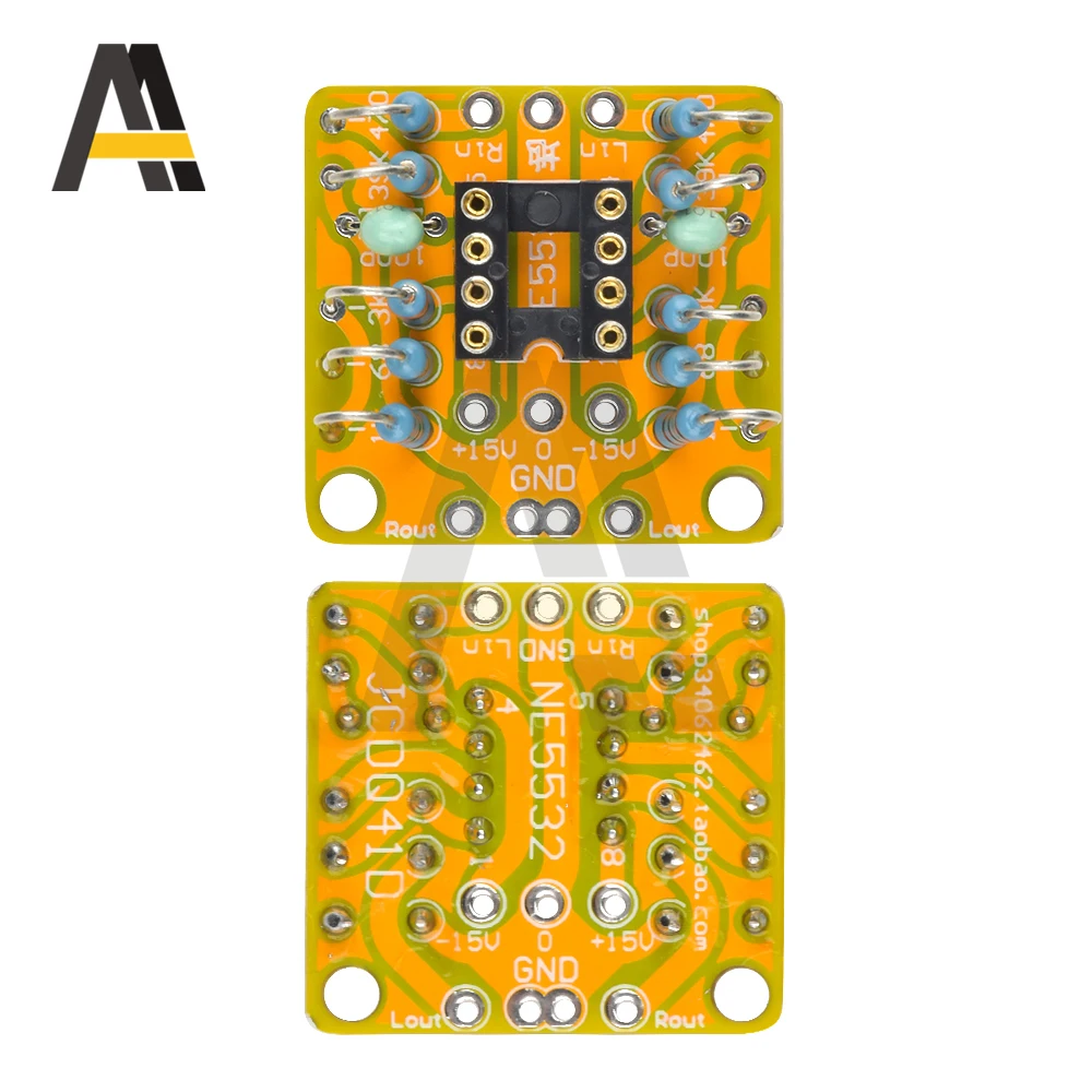 Dual OP Amp Board Preamp DC Amplification PCB DC Pre-Amp Amplifier Empty Board Module for NE5532 OPA2134 OPA2604 AD826