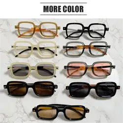 Vintage Punk Sun Glasses Square Sunglasses for Women Men's Shades Fashion Eyeglasses UV400 Sunglsses