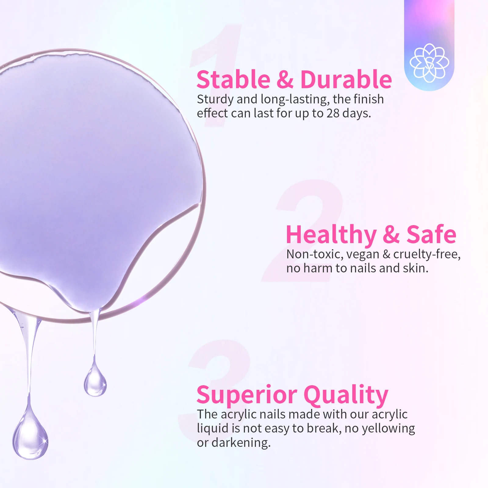 SAVILAND 120ml Monomer Akrylowy Płyn do Paznokci Akrylowych do Proszku Akrylowego do Aplikacji Paznokci Akrylowych Przedłużanie Paznokci Rzeźbienie Paznokci Zestaw Startowy