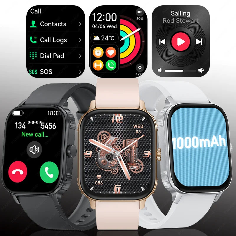 

Outdoor Men SmartWatch 2.04inch 1000mAh Bluetooth Call Health Monitor Waterproof Sport Fitness Smartwatch For IOS Android 2025