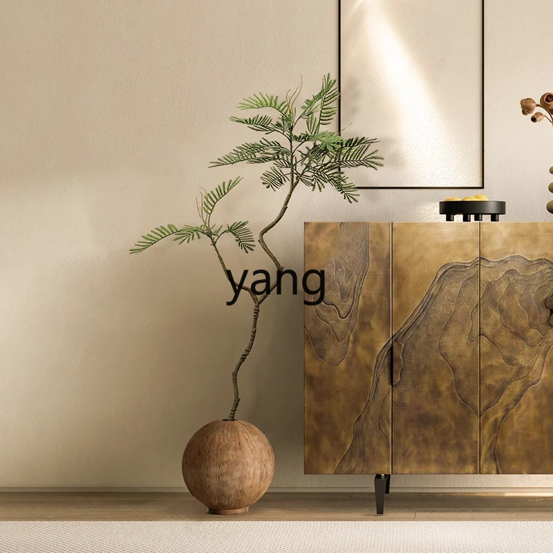 

LTT simulated green plant landing monkey earrings dry branches potted plant indoor bionic plant ornament