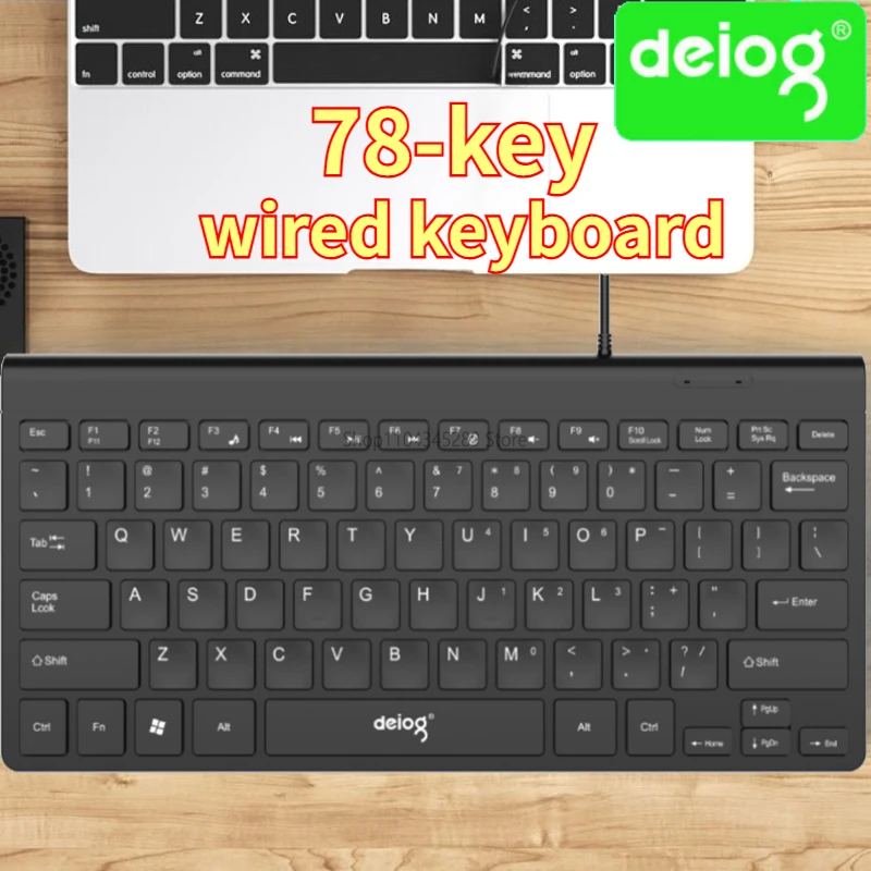 Delog DY-901 USB Wired Keyboard Desktop Laptop Office Keyboard Portable Chocolate Keycap Gaming Accessories Keycaps