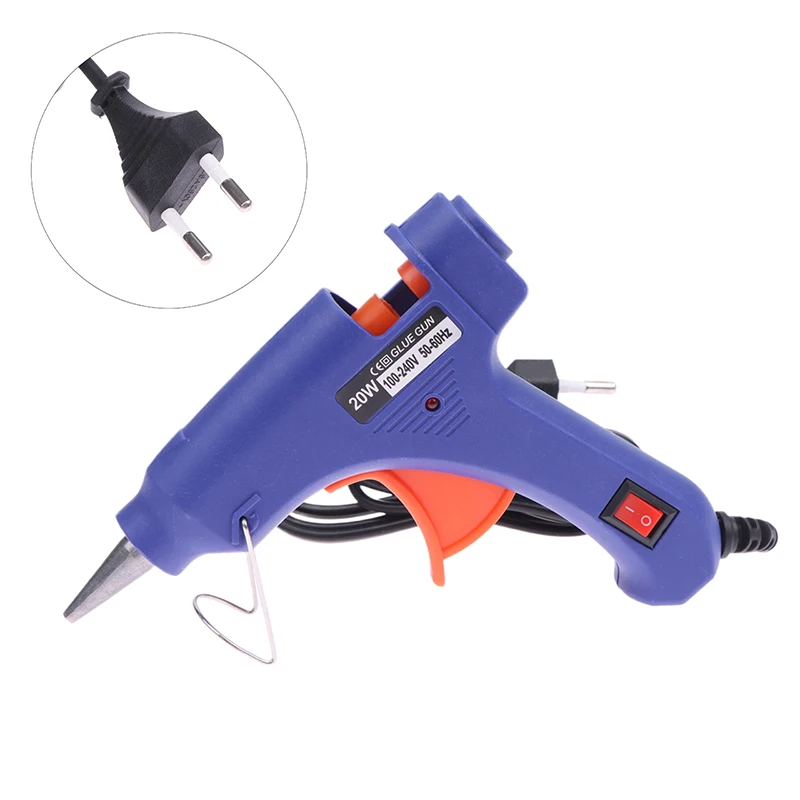 EU Plug Mini Household Industrial s 20W Hot Melt Glue  Heat Temperature Thermo Electric Repair Tool Use 7mm Glue Sticks