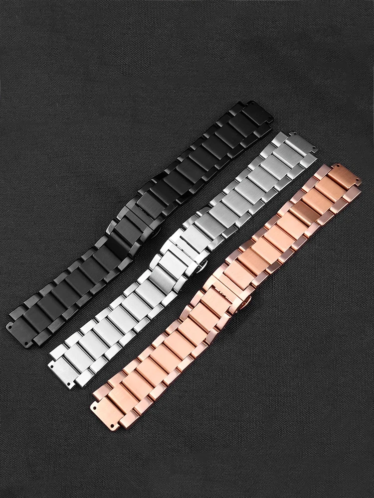 Stainless Steel Watch Strap for H-a-n-bo  H-u-b-l-o-t Big Bang Big Bang Classic Fusion Bracelet with 24*17 Convex Notch