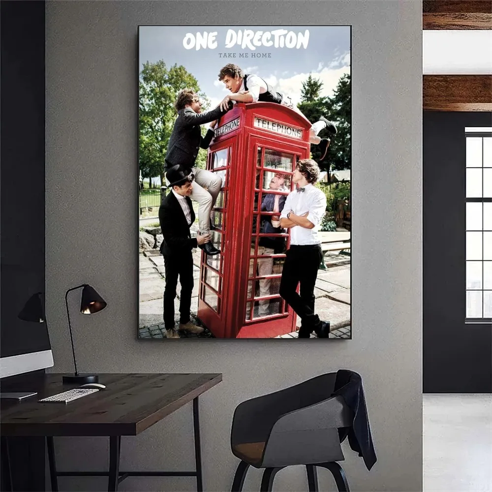 O-One-Band-D-Direction  Poster Gallery Prints Wall Decals Home Decor Decoration Self Adhesive Living Room Sticker