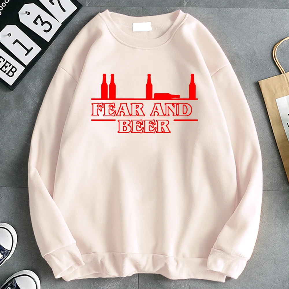 Hoody Stranger Beer Letters Printing Rock Men'S Hoodie Comfortable Fashion Hoodies Harajuku Casual Men Sweatshirt Rock Clothes