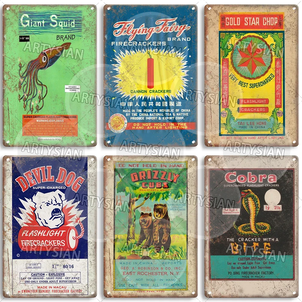 Пожарный металлический знак Жираф Кобра цирковая лягушка Краб гигантский кальмар Дьявол собака счастливый Летающий компаньон Colt карликовый налет