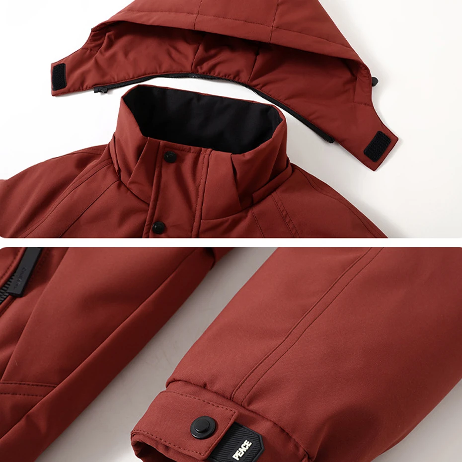 الشتاء سترات الرجال سترة واقية مقاومة للماء سترة موضة معطف البضائع غير رسمية الذكور سترات سميكة ملابس خارجية في الهواء الطلق حجم كبير 11XL #5