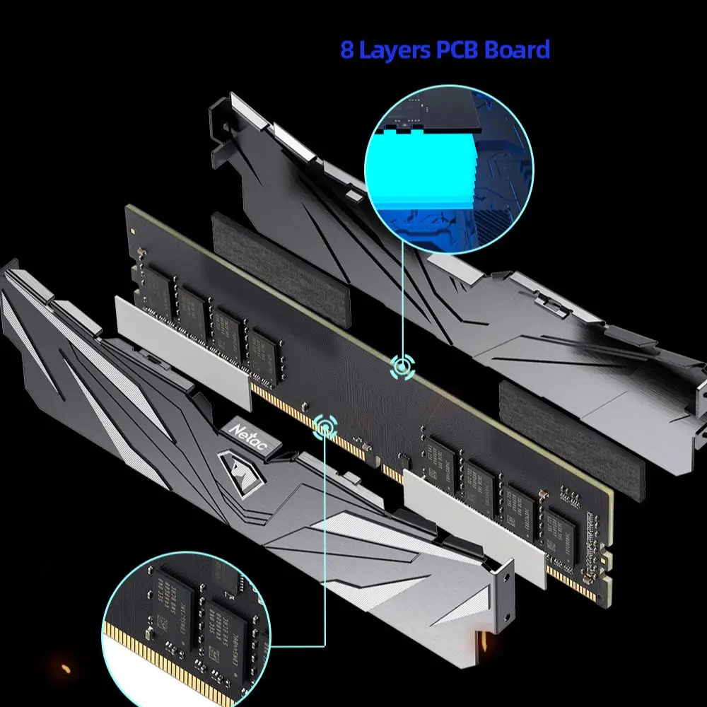 Netac speicher ddr5 32gb 16 gbx2 4800mhz ram memoria ddr4 3200mhz 3600mhz für desktop intel und motherboards