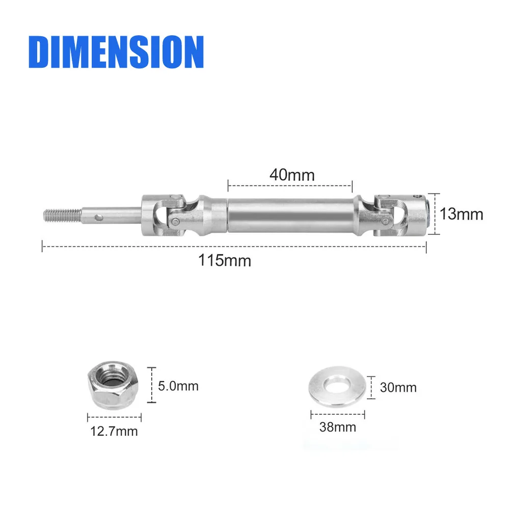 Stainless Steel Front Axle Shaft and Rear Drive Shaft For 1/10 Traxxas Slash 2WD 4X4 Rustler RC Car Upgrade Parts