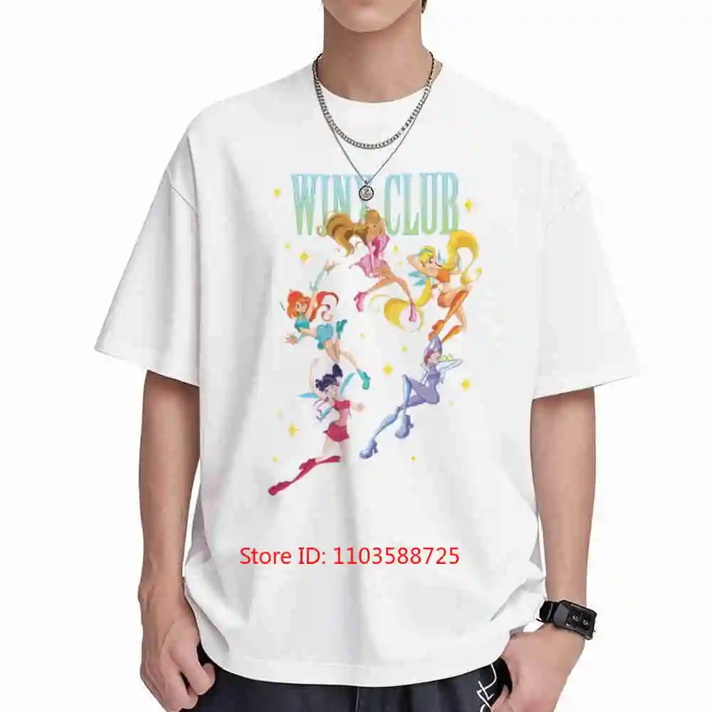 Winx Club Bloom Musa Flora Tecna Stella Short Sleeve Tee 100% Cotton T-Shirt