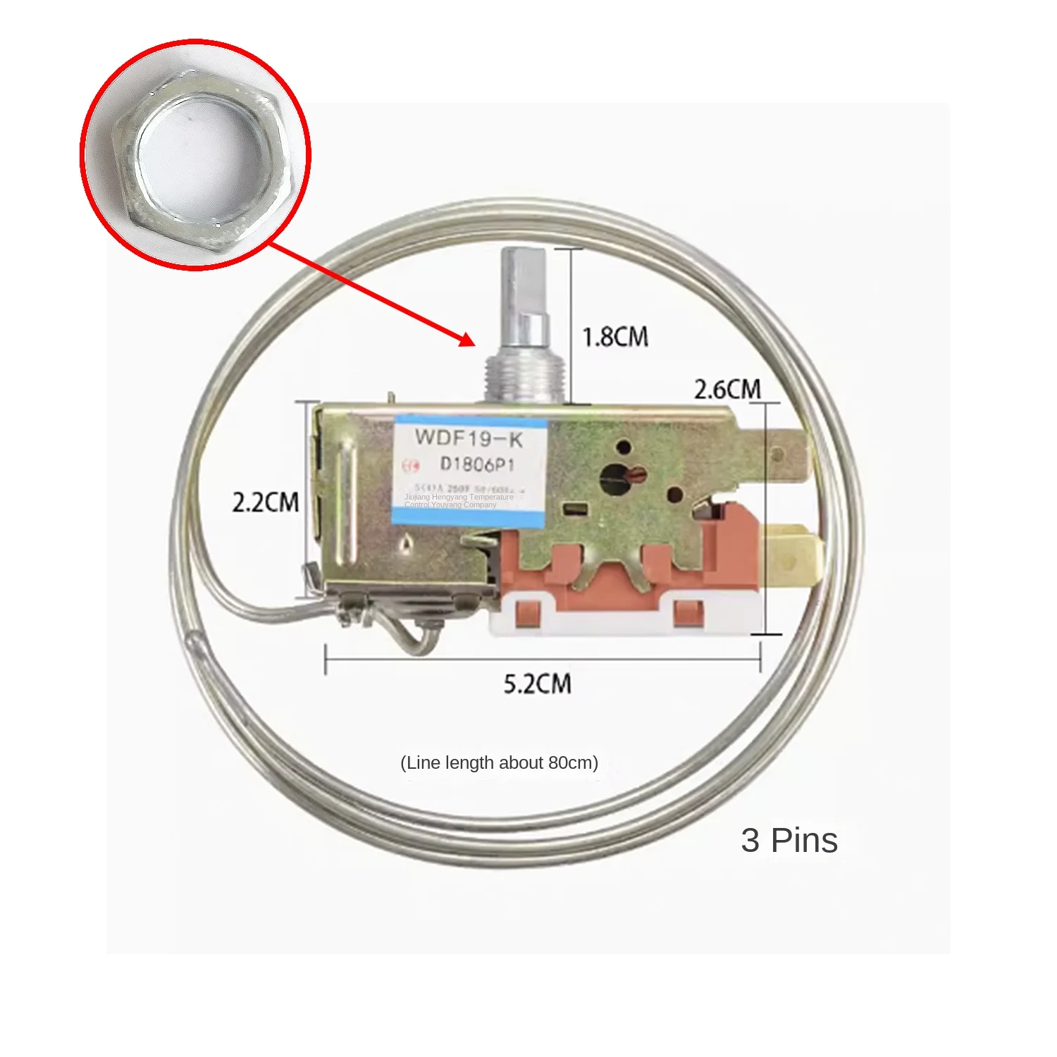 For Siemens Bosch Refrigerator Thermostat Switch Parts WDF19-K Freezer Temperature Controller