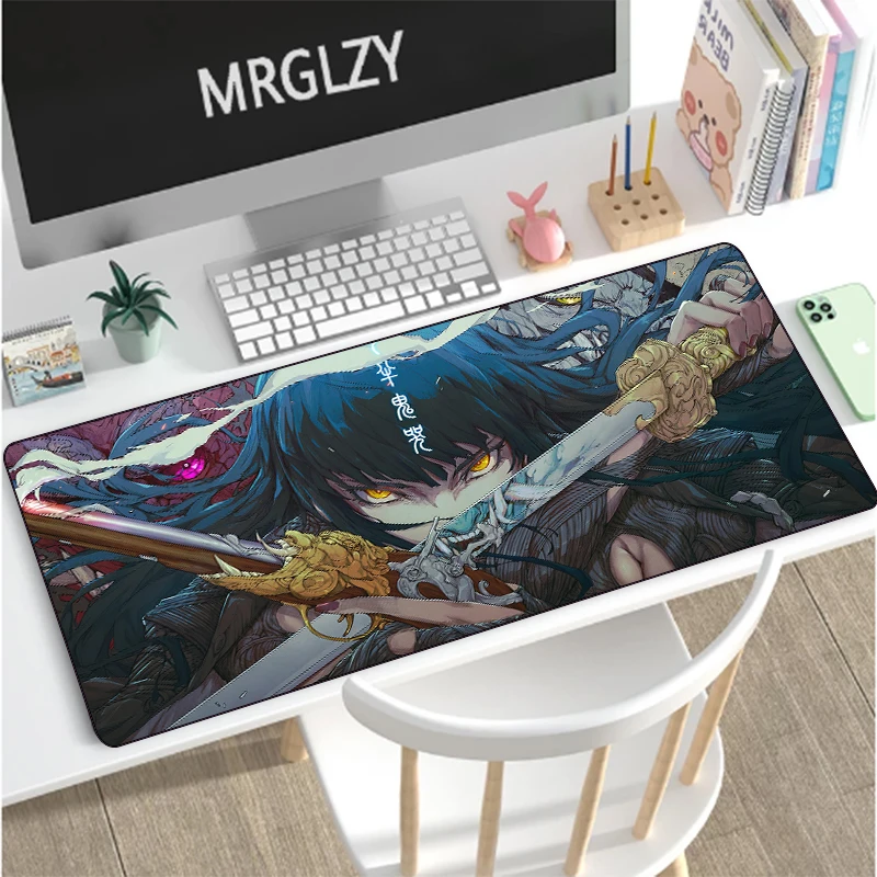 Japanese Art Large Size MousePad Natural Rubber PC Gamer Computer Gaming Mousepad Desk Mat Locking Edge Keyboard Pad