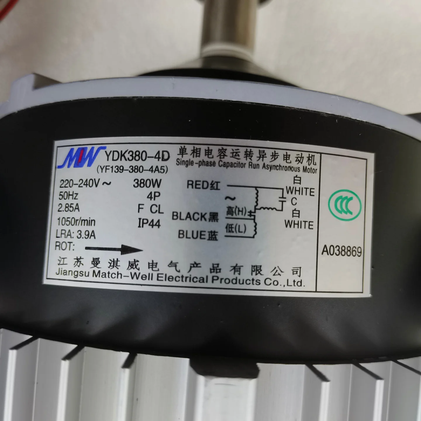 NEWBrand New Multi Split Fan Motor YDK380-4D Motor YF139-380-4A5 Suitable for Midea Central air Conditioning
