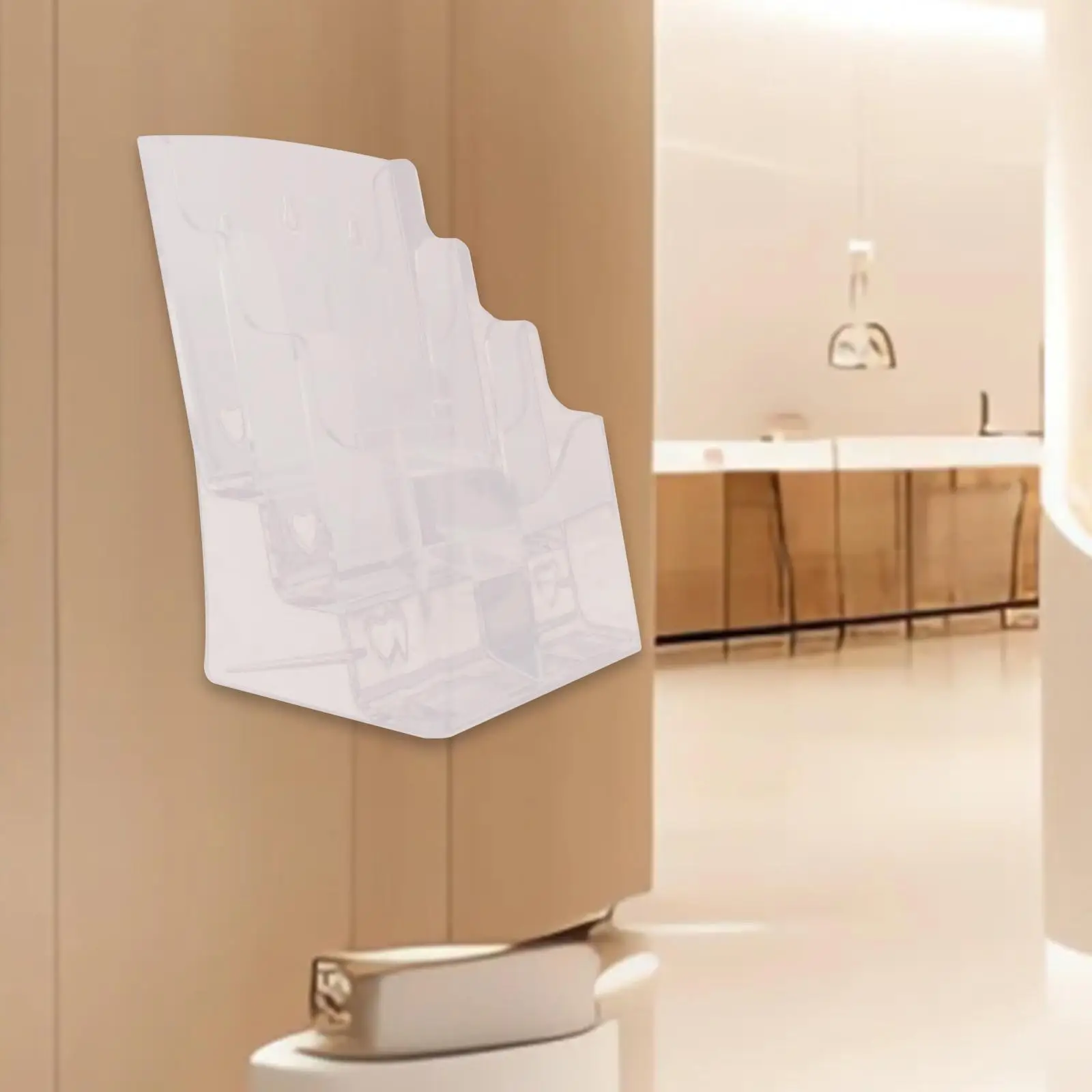 Acrylic Brochure Holder Clear Display Stand for Booklets Magazines Pamphlets