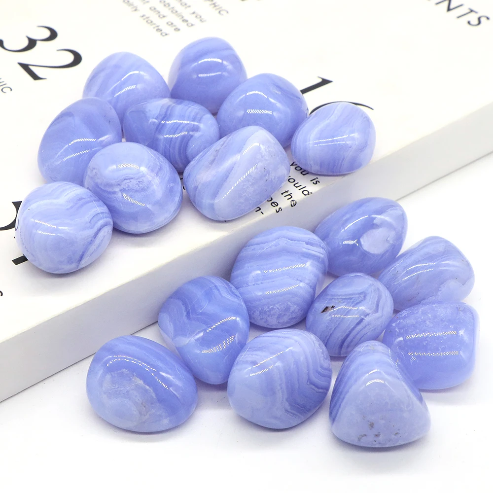 Nature Blue Lace Agate Gravel Specimen Size Irregular Tumbled Stones Reiki Healing Crystal Quartz Mineral Aquarium Home Decor