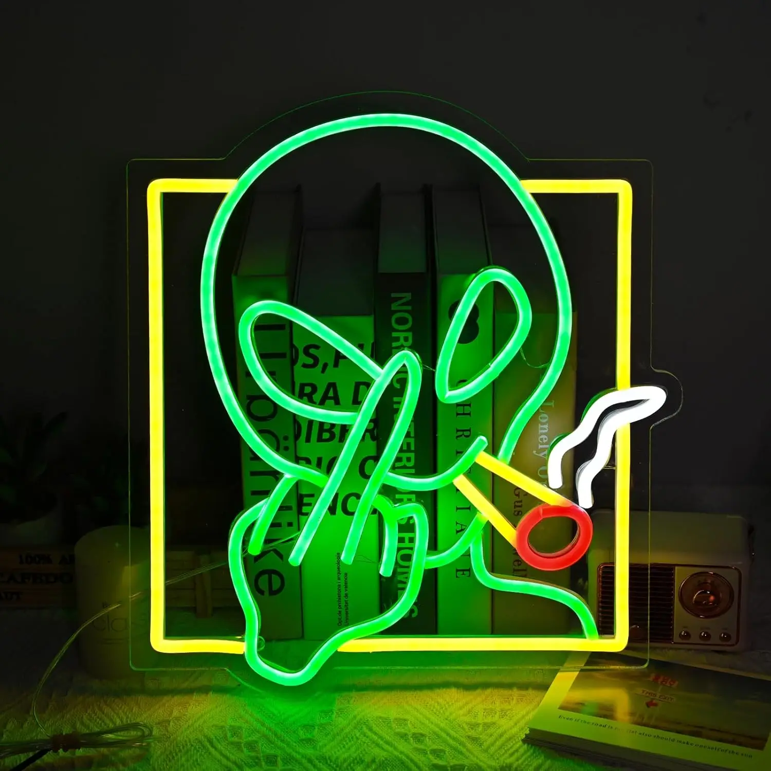 

Alien LED Neon Sign USB Dimmable Neon Light Sign for Gameroom Bedroom Man Cave Bar Livingroom Birthday Party Gift Wall Decor
