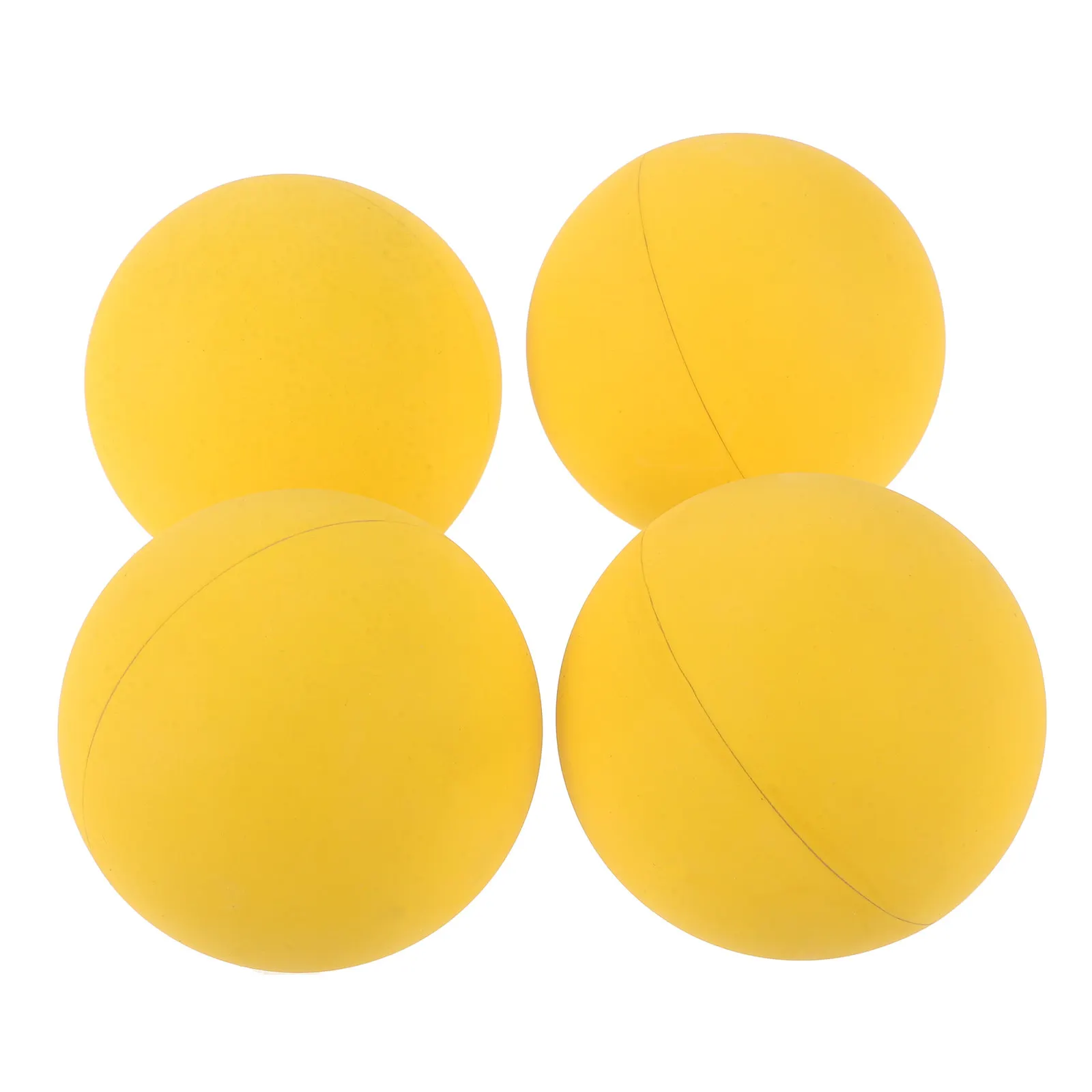 

4Pcs Yellow Rubber Rebound Balls High Elasticity Hollow Design Mini Size for Athlete Training Portable Bouncing Sports Ball