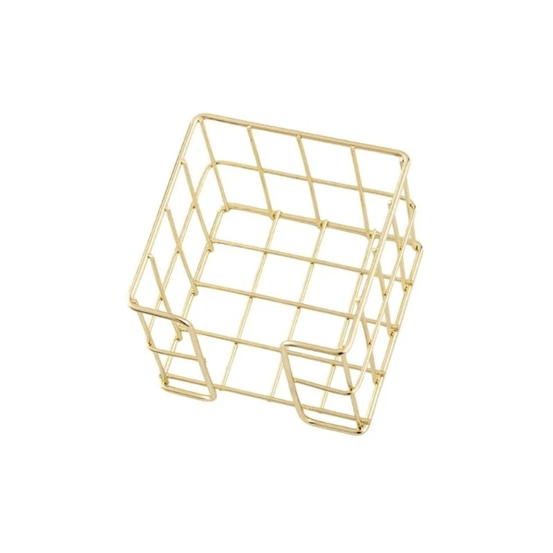 Y2GD Memorando Padrista Metal Mesh NOTA Caixa armazenamento Memorando Block Block Block Telder Desktop Blocos da caixa o