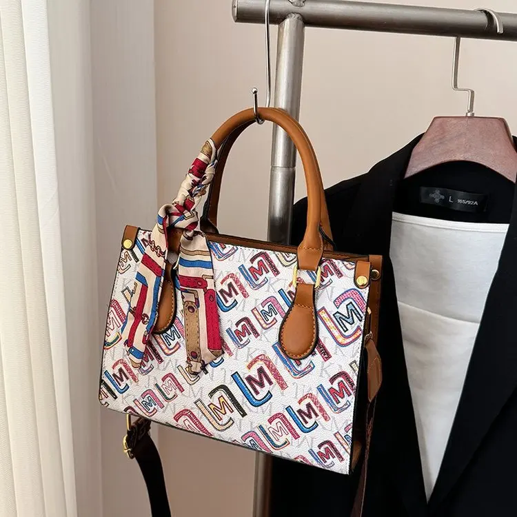 

2025 Printed Tote Bag Luxe Shoulder Purse for Women Elegant Commuter Bag Sophisticated Day-to-Night Tot Gift Ready Crossbody Bag