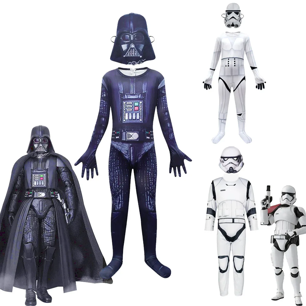 Halloween Kids D-DarthS VaderS Costume The Force A-Awakens Kids Super Deluxe S-Stormtroopers Costume M-mandalorianing Send Mask