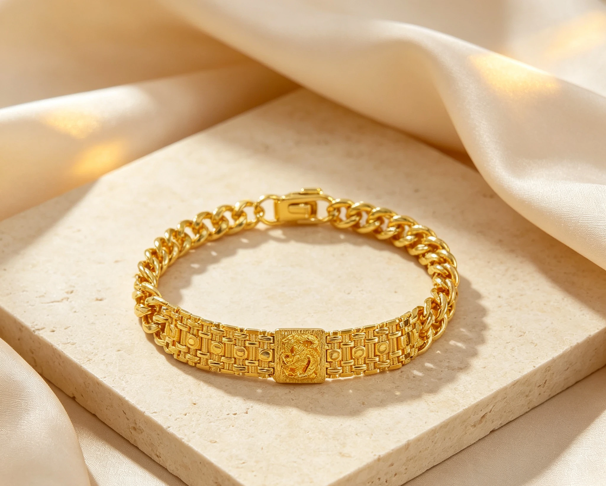 9999  gold embossed dragon bracelet money watch bracelet men's domineering dragon 999 birthday gift