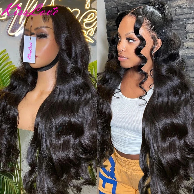 360 Lace Frontal Wigs Full Lace Human Hair Wigs for Black Women Preplucked Bleached Knots Body Wave Brazilian Remy Hair KissLove AliExpress