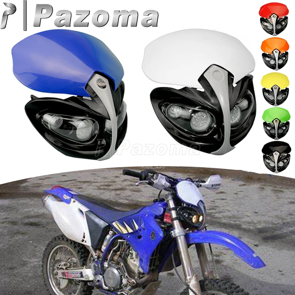 Motocross Front Lights Endruo Headlap Fairing For Yamaha WR YZ YZF DT DR TTR XTZ 125-500 Dual Sport Dirt Bike Headlight Cover