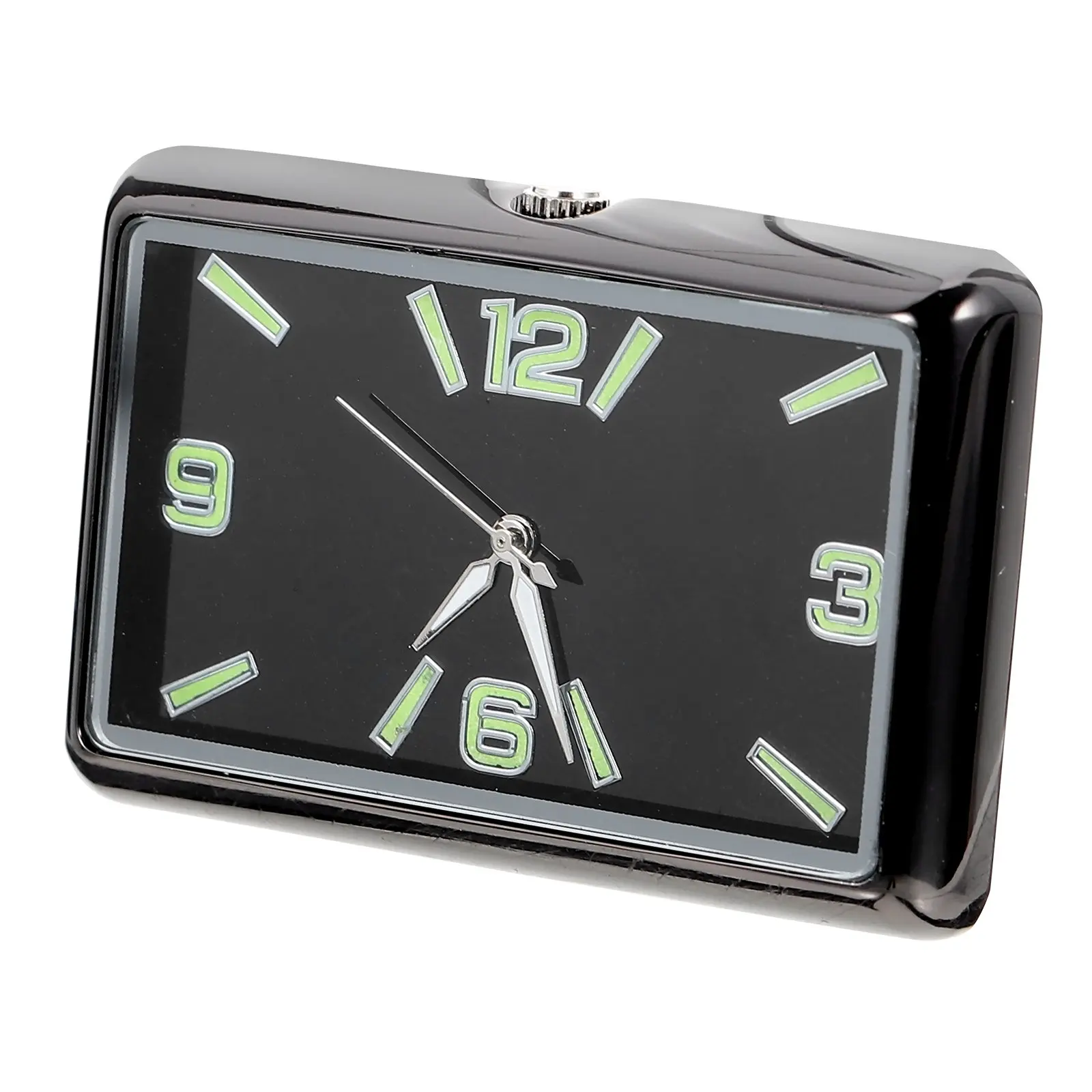

Dashboard Mini Clock Car Analog Clock Fluorescent Luminous Watch Hands Compact Square Design for Vehicle Dashboard Decor Home