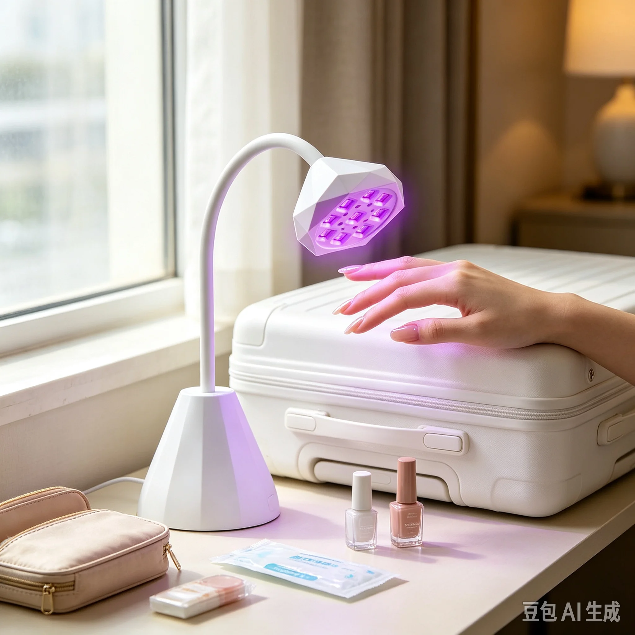 Wireless Nail Lamp LED UV Nail Dryer Rechargeable Auto Sensing Fast Drying Nail Light 360° Bendable Table Lamp
