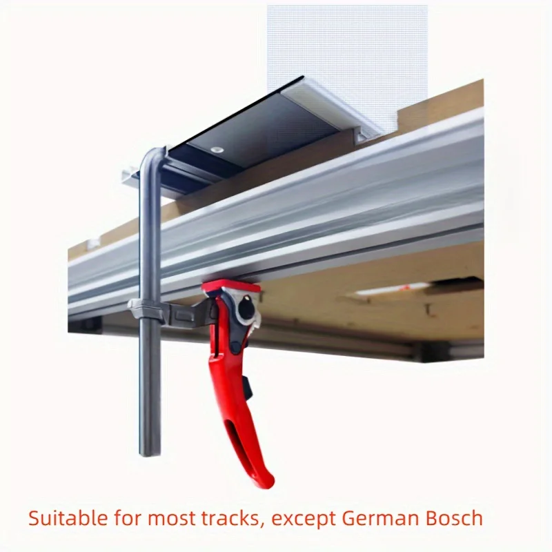 F-Clamps Ratcheting Table Clamp 120mm/160mm/200mm/300mm Clamping Range Quick Saw Track Clamp for MFT Table and Guide Rail System
